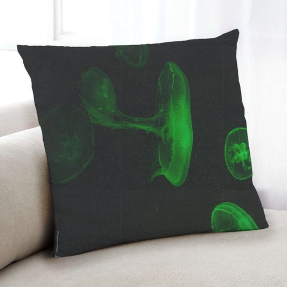Ahgly Company Animals Jellyfish Indoor Throw Pillow, 18 inch by 18 inch
