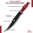 thumbnail image 4 of Armory Replicas Tang Hunting Knife – 10" 440 Stainless Steel Trail Point Blade, Red Wooden Handle, Includes Nylon Sheath, 4 of 14