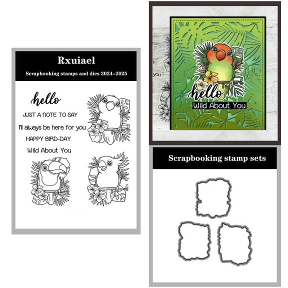Rxuiael Stamps and Cutting Dies Sets for 2025-2026 Stamps Dies Card Crafting for Card Making