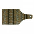 thumbnail image 1 of Ethnic Cutting Board, Culture Ornamental Stripes with Earthy Classical Timeless Motifs, Decorative Tempered Glass Cutting and Serving Board, Wine Bottle Shape, Multicolor, by Ambesonne, 1 of 1