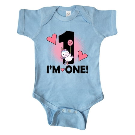 

Inktastic First Birthday 1 Year Old Girl Unicorn Gift Baby Girl Bodysuit