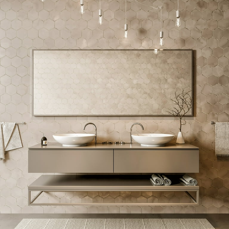 Eviva Sax 72 in. Polished Chrome Framed Bathroom Wall Mirror