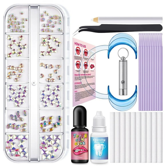 Gems Tooth Gem Kit DIY Crystals Jewelry with Glue Tooth Ornaments Jewelry Teeth Decoration Tooth Tool