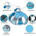thumbnail image 6 of AIITLE Reflective Adjustable No Pull Cat Harness with Leash, Quick-Release Buckle, Breathable Pet Vest, Blue, XXS, 6 of 6