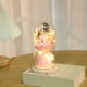 thumbnail image 4 of Lámpara de ambiente con flores preservadas | Miniadorno decorativo LED | Flor eterna iluminada para el hogar, dormitorio, escritorio, regalo | 10 x 20 cm | Decoración festiva para San Valentín y, 4 of 6