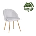thumbnail image 6 of Porthos Home Daija Velvet Dining Chairs With Stylish Gold Chrome Legs, Supportive Semi-circular Back And Comfortable Cushion (Great As Accent Chairs, Side Chairs Too), 6 of 6