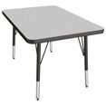 thumbnail image 7 of ECR4Kids 24in x 48in Rectangle Everyday T-Mold Adjustable Activity Table Grey/Red - Standard Swivel, 7 of 7