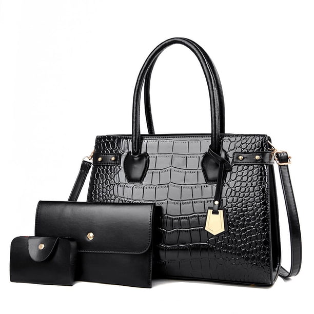Bolso Bandolera 3 Piezas Monederos Y Bolsos Cuero PU para Mujeres Viajes