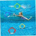 thumbnail image 2 of Juego de 4 juguetes de buceo, anillo de pez pequeño de cuatro colores, 2 of 5