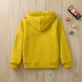 thumbnail image 6 of XEGLSBU Girls Hoodies Size 7-8 Baby Kids Long Sleeve Letter Printed Hoodie Zipper Up Sweatshirts Children Unisex Soft Coat Blouse With Pocket Yellow-A Size 4-5 Years, 6 of 6