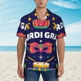 thumbnail image 4 of Disketp Hawaiian Shirts For Men,Happy Mardi Gras Print Mens Casual Short Sleeve Button Down Shirts Beach Shirt, 4 of 8