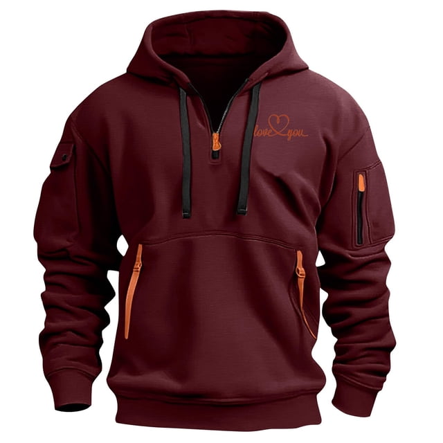 Xihbxyly Sudadera con Capucha de Moda, Sudadera con Cremallera Estampada de Moda, Jersey con Múltiples Bolsillos, Ropa Casual Elegante, Moda Primavera-Otoño, Comodidad Diaria, Perfecta para Salidas D