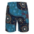 thumbnail image 6 of Kll Bohemian Turtle Men'S Casual Summer Beach Shorts Hawaiian Shorts With Pockets-Medium, 6 of 9