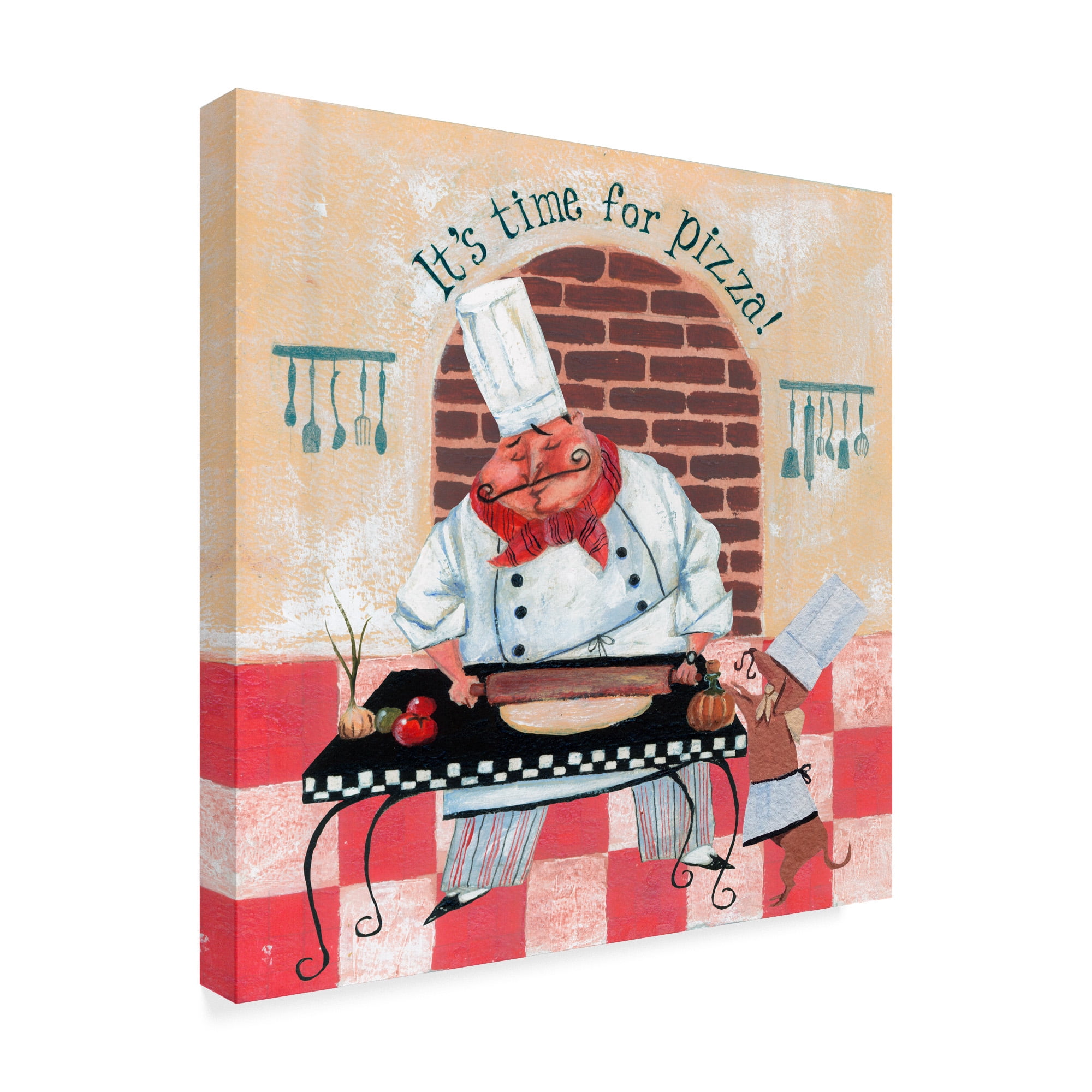 Trademark Fine Art 'Its Time For Pizza' Canvas Art by Gregg Degroat