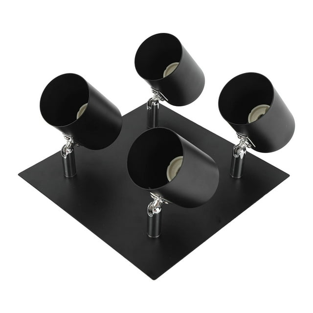 Track Light Kit,4 Light Adjustable Industrial Light Track Lighting Kit Track Lamp Fixtures Smooth Operation