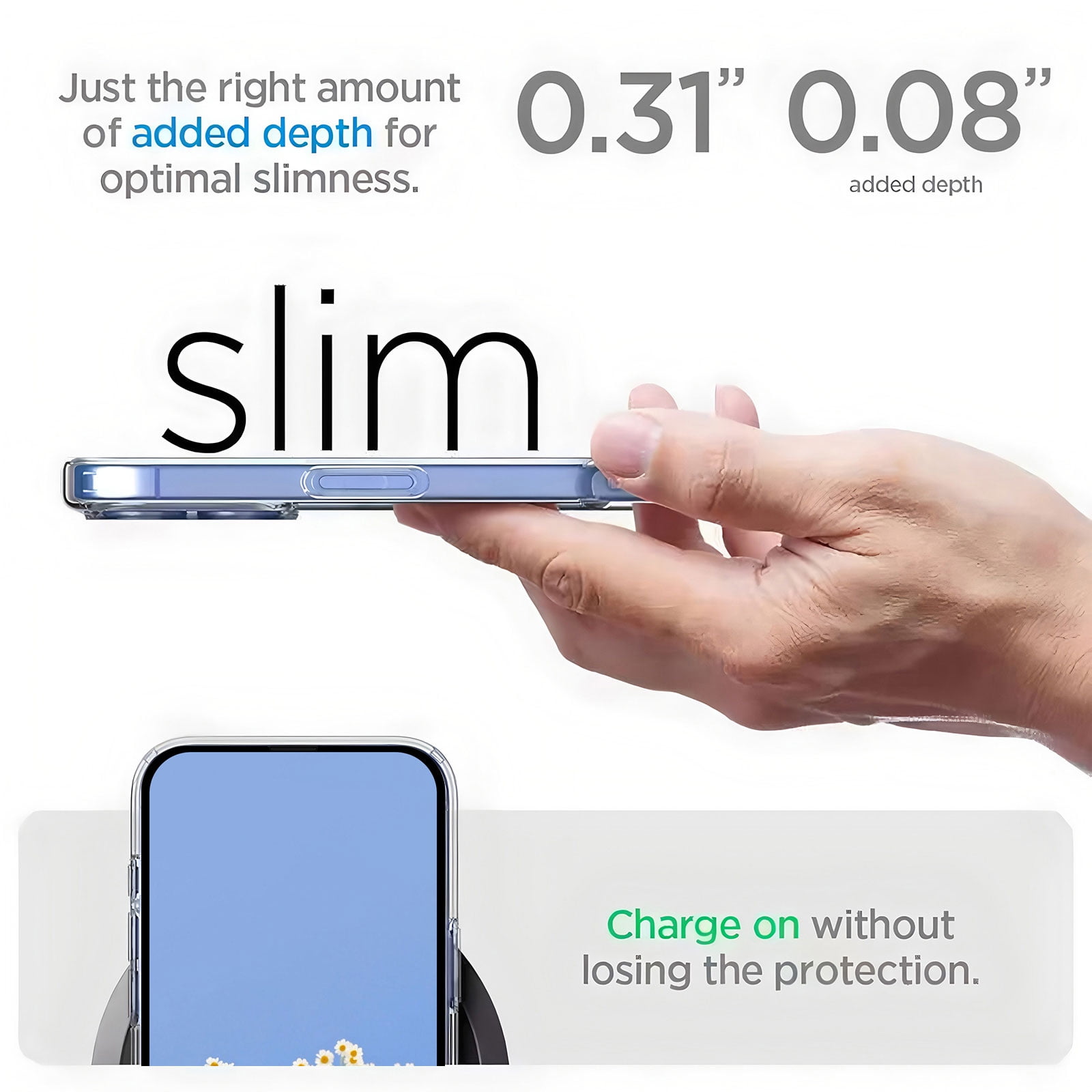 Compatible with iPhone 17 Pro Max Case Clear with Flower Design