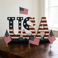 thumbnail image 6 of Patriotic Wooden USA Sign, 4th of July Table Decor, Independence Day Wooden Centerpiece for Home Party Desk Mantel, 6 of 7