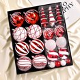 thumbnail image 1 of Artesanías Decorativas Adornos navideños para árbol: 30 bolas colgantes de plástico nevado para decoración de fiestas navideñas. Rkxzt, 1 of 9