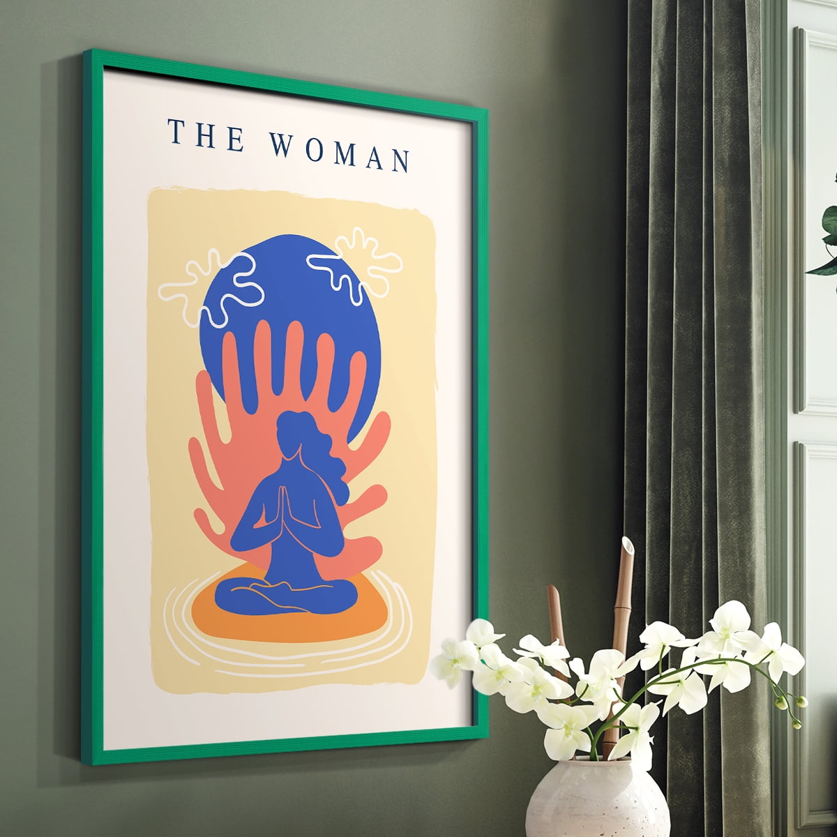 Matisse CCCXIII in Green Solid Wood 8 x 10 Framed Print