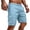08# Sky Blue, variant on HKYNLAG Cargo Shorts for Men Relaxed fit Elastic Waist Athletic Work Shorts Summer Lightweight Hiking Shorts Multi Pockets Khaki XL