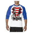 thumbnail image 1 of MmF - Mens Raglan Sleeve Baseball T-Shirts, up to Size 3XL - Pirate Costume, 1 of 4