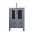 thumbnail image 2 of Volez 24 in W x 18.25 in D Dark Grey Bath Vanity, White Ceramic Top, and Faucet Set, 2 of 3