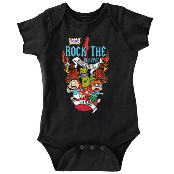 Rugrats and Reptar Born to Rock Romper Boys or Girls Infant Baby Brisco Brands 12M