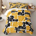 thumbnail image 2 of Homewish Bohemian Daisy Flowers Quilt King,Classic Aesthetic King Coverlet Set,Orange Black,3-Piece, 2 of 7