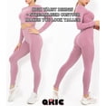 thumbnail image 5 of QRIC Women Leggings Smile Contour High Waist Workout Gym Yoga Pants Tummy Control Activewear Slimming Tights, 5 of 6