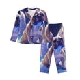 thumbnail image 1 of Balery Night Sky Winged French Bulldog Conjunto de Pijama con Estampado para Mujer, Conjunto de Dos Piezas con Manga Larga, Ropa de Dormir Suave con Bolsillos, Pijamas Cómodos-XX-Large, 1 of 7