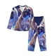 thumbnail image 1 of Fotbe Night Sky Winged French Bulldog Conjunto de Pijama de Manga Larga para Mujer con Estampado, Ropa de Dormir de 2 Piezas, Conjunto de Casa Suave y Cómodo con Bolsillos-Small, 1 of 7