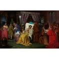 thumbnail image 3 of Ludwik Wiesiołowski 14x11 Black Modern Framed Museum Art Print Titled - Aleksander Sobieski on His Deathbed in Rome in 1714, 3 of 5