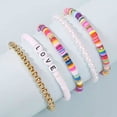thumbnail image 3 of 5 juegos de pulseras bohemias con cuentas de madera elásticas para mujer Boho Tass, 3 of 4