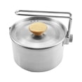 thumbnail image 1 of Eigraketly Olla para acampar de acero inoxidable, mango desmontable, utensilios de cocina para exteriores, tetera, herramienta de cocina de viaje, Kits de desorden para acampar, 1 of 6