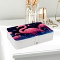 thumbnail image 6 of Flamingo PU Leather Jewelry Boxes Necklace Holder Display Case with Removable Compartment Portable, 6 of 6