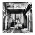 thumbnail image 3 of Ambesonne City Shower Curtain, Old Fashion Urban District, 69"Wx84"L, Black and White, 3 of 5
