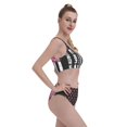 thumbnail image 2 of Kdxio Ribbon Breast Cancer Awareness for Womens High Waisted Bikini Top Sports Style Two Piece Bathing Suits, 2 of 5