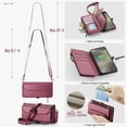 thumbnail image 3 of Compatible with Samsung Galaxy A16 5G/4G Wallet Case, 10 Card Slots & 1 Zipper Coin Pocket & 1 Cash Slot & 1 Cash Pocket & Lanyard & Crossbody Strap & Kickstand & RFID Blocking Phone Case, Winered, 3 of 10