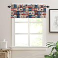 thumbnail image 2 of Valances for Windows 4th of July Independence Day Patriotic Gnome USA Flag Stripes Star Plaid Kitchen Curtains Valances 54"x18" Blackout Window Treatments Rod Pocket Valance Curtains for Bathroom, 2 of 5