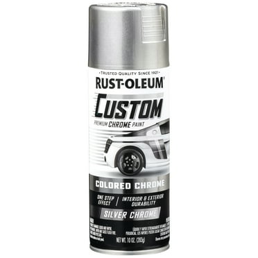 Rust-Oleum Custom Colored Chrome Automotive Spray Paint Silver Chrome, 10 oz