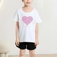thumbnail image 5 of piuwrlz Kid Short Tops for Girls Short T-Shirts Sleeve Fashionable Printed Round Neck Blouses Cotton T Shirt Top White Size 10-11 Years, 5 of 5