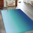 thumbnail image 3 of Area Rugs for Living Room 4x6 Ft, Teal Blue Ombre Non Slip Area Rugs for Kitchen Bedroom Entryway, Modern Abstract Art Gradient Aesthetics Washable Carpet Runner Rug Floor Mats for Bedroom, 3 of 9