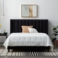 thumbnail image 4 of Rest Haven Odessa Tufted Upholstered Wingback Platform Bed, Queen, Black, 4 of 12