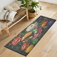 thumbnail image 4 of WOBOGO Peony Butterfly Paintings Bedside Long Rug Delicate and Soft Modern Indoor Area Decor Non Slip Carpet for Bed Room Corridor Entrance Balcony, 4 of 8