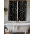 thumbnail image 4 of Sparrow Living Room Curtains 2 Panel, Spring Birds on The Branches Vintage Country Black Cafe Window Treatment, Extra Long Farmhouse Bedroom Bathroom Kitchen Curtains Drapes 104"x72", 4 of 6