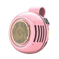 thumbnail image 1 of Mini ventilador con clip, práctico, con 5 velocidades, portátil, con agarre firme, silencioso y recargable para cocina, oficina, dormitorio, viajes y rosa, 1 of 9