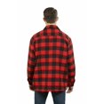 thumbnail image 3 of YAGO Men's Plaid Flannel Button Down Casual Shirt Jacket Red/B7 (S-5XL), 3 of 3