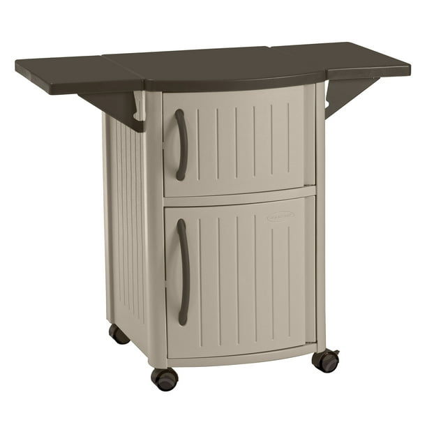 Suncast Beige And Light Taupe Resin, Outdoor Patio Cabinets Storage