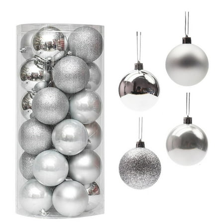 

SOAOUN Christmas Balls 24Pcs DIY Fine Workmanship Practical Xmas Tree Hanging Balls Pendants Decor