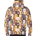 thumbnail image 7 of Pofeuu Cat Paw (2) Print Mens Casual Hooded Collar Drawstring Hoodies Pullover Sweatshirts Casual Long Sleeve Shirts-Large, 7 of 7